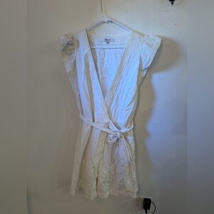 Madewell Cream Lightweight Wrap Dress